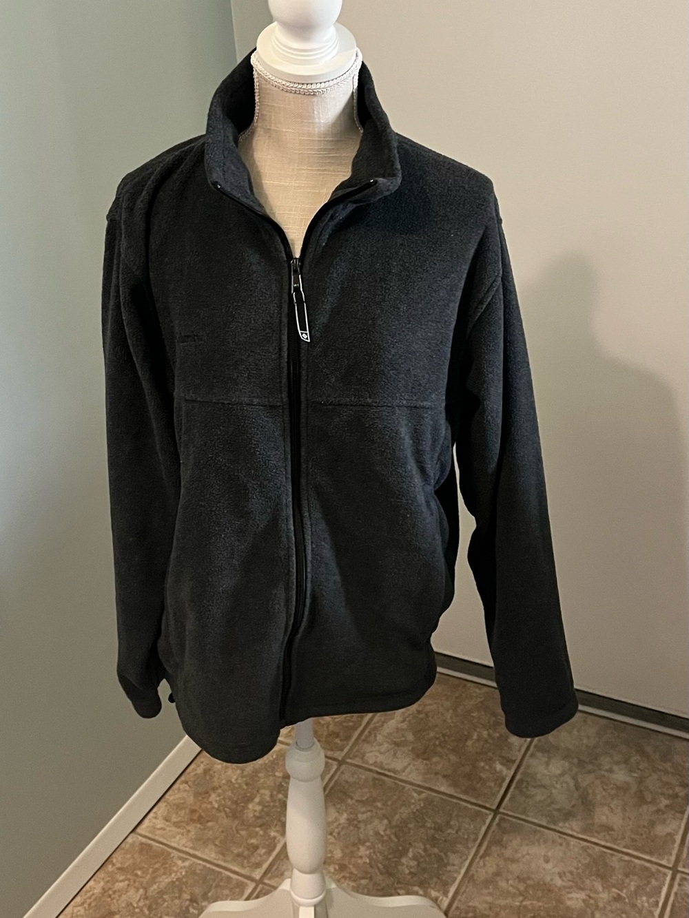 Columbia Sportswear Men’s Medium Black Charcoal Full Zip Fleece Jacket